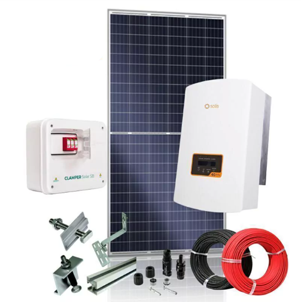 Termolar Aquecimento - Kit Solar 3,92 kWp - Inversor Solis - 7 módulos de 560Wp