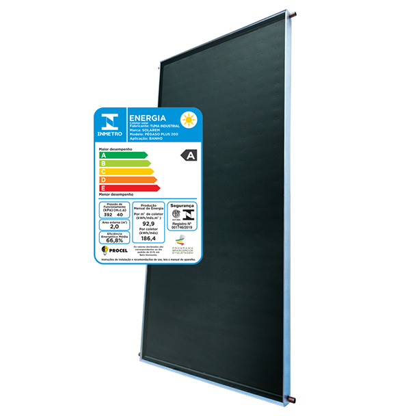 Termolar Aquecimento - Coletor Solar para Banho - PÉGASO PLUS 100 - SOLAREM