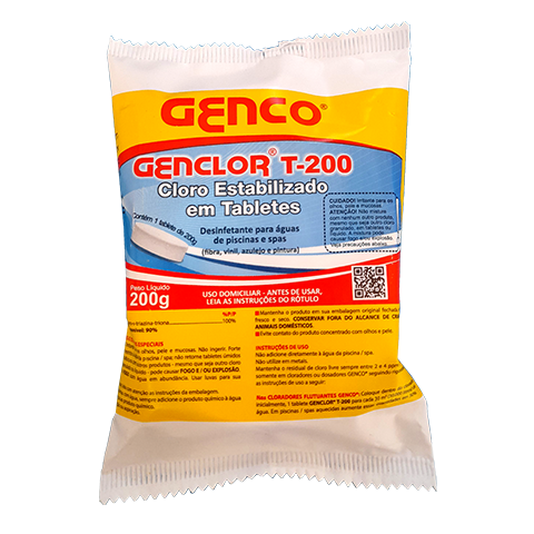 Termolar Aquecimento - GENCLOR® T-200 TABLETES CLORO ESTABILIZADO