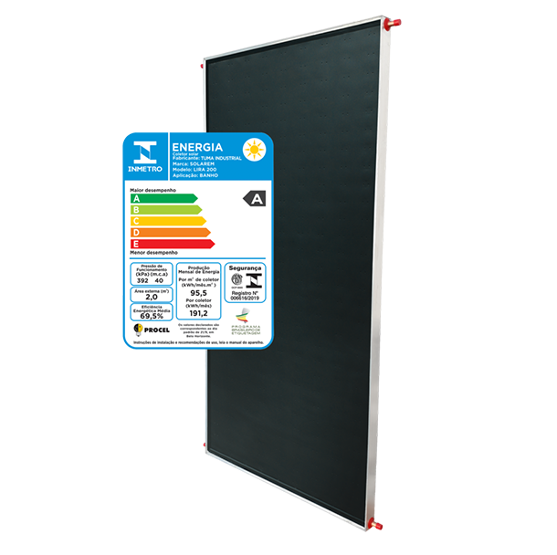 Termolar Aquecimento - Coletor solar LIRA 1,30x1,00m